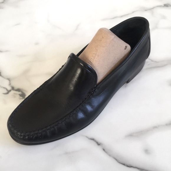 Lands'End | Black Loafers - Picture 1 of 8